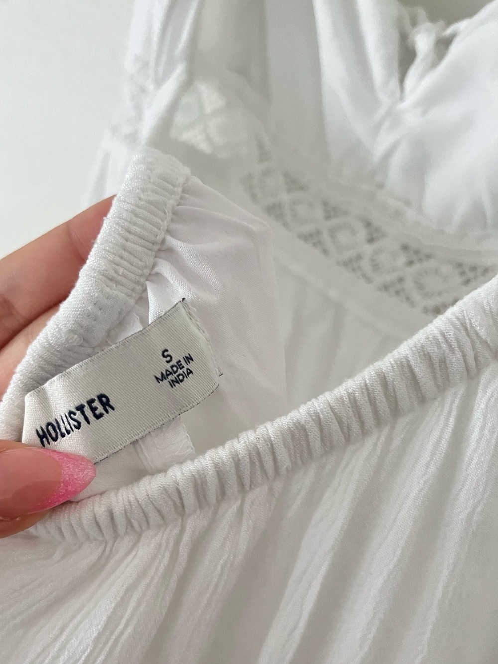 Hollister White Lace Midi Dress - Picture 4 of 4